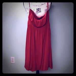 Banana Republic Silk Red Bubble Dress